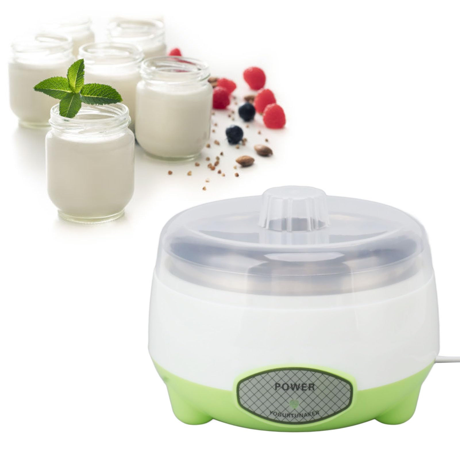 Compact Stainless Steel Yogurt Maker Machine for Homemade DIY Yogurt - Perfect for Healthy Breakfast, Snacks & Keto Diet | Easy to Use & Clean | BPA-Free