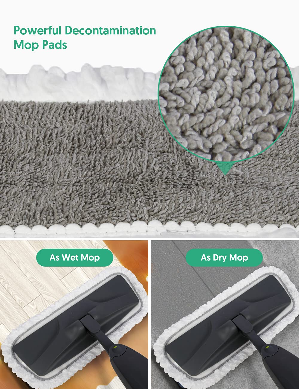 Domi-patrol Spray Mop for Hardwood Floors - Microfiber Wet Dry Mop with 8 Washable Pads & Refillable Bottle - Perfect for Tile, Laminate & Hardwood Floor Cleaning - Ideal for Kitchen, Bathroom & Living Room Cleaning