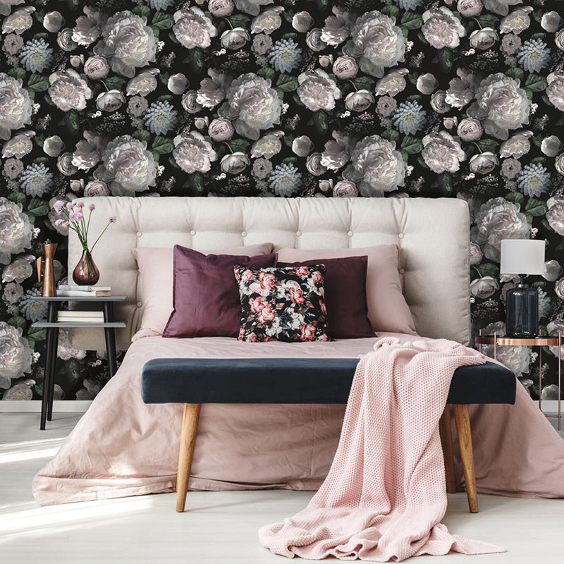 Self-Adhesive Moody Floral Wallpaper - Easy Peel & Stick Wall Decor for Bedroom, Living Room & Home Office