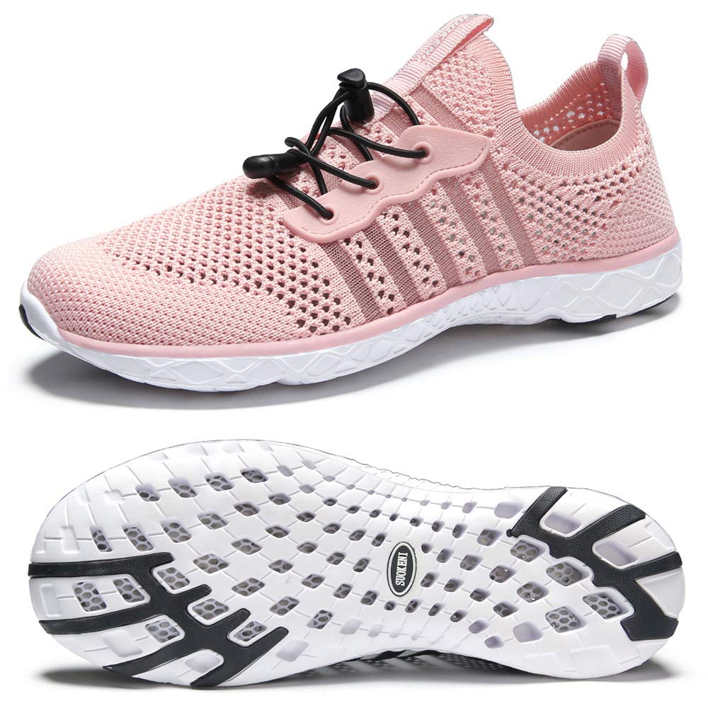 SUOKENI Women's Quick-Dry Slip-On Water Shoes - Lightweight Aqua Socks for Beach, Pool, Surfing & Water Sports | Comfortable Swim Shoes for Walking, Boating & Outdoor Activities