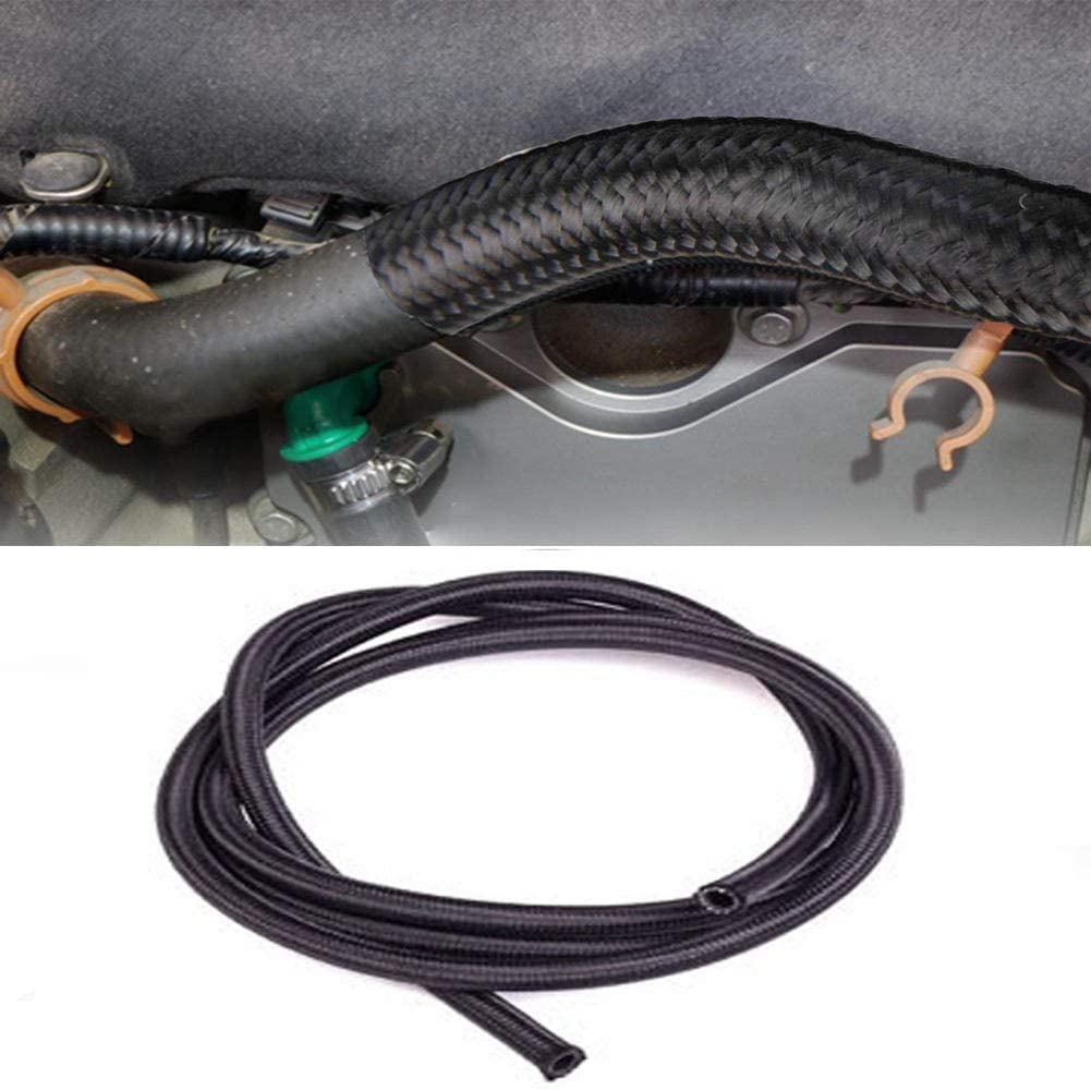 12AN 10FT Nylon Braided Stainless Steel Fuel Line Hose - High Pressure Oil & Gas Hose for Automotive, Marine & Industrial Applications (10 Feet) - Perfect for Fuel Transfer, Hydraulic Systems & Engine Repair