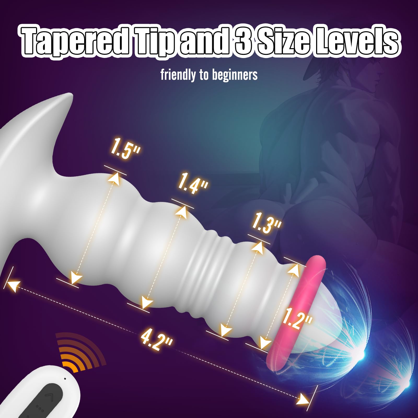 Premium Prostate Massager for Men - Thrusting Anal Plug with Vibrating Cock Ring, Powerful Male Sex Toy for Enhanced Pleasure | Perfect for Solo Play, Couples Fun & Prostate Health Therapy