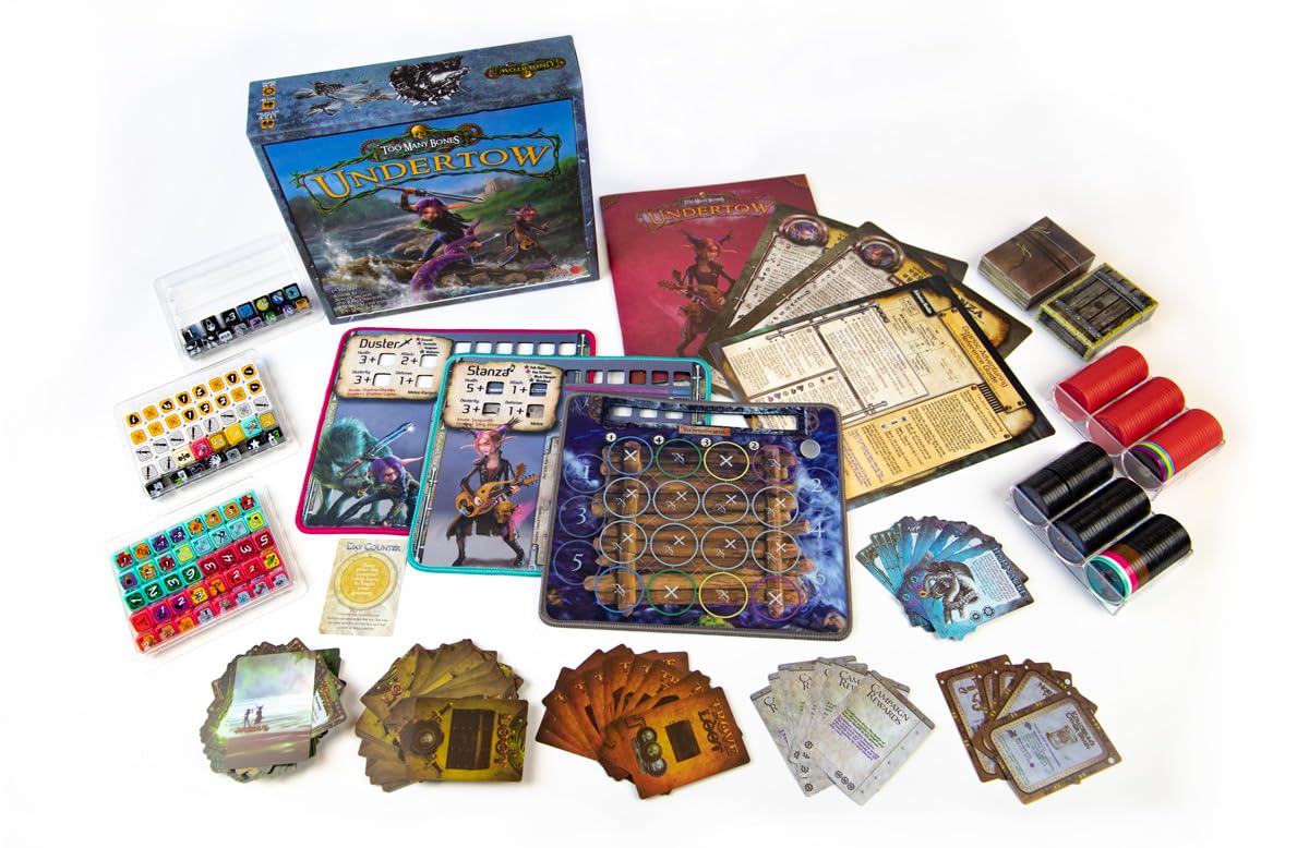 Too Many Bones Undertow Standalone Expansion - Strategic Fantasy RPG Dice-Builder Game for Ages 14+ | 1-4 Players | Adventure Board Game for Game Nights & Family Gatherings