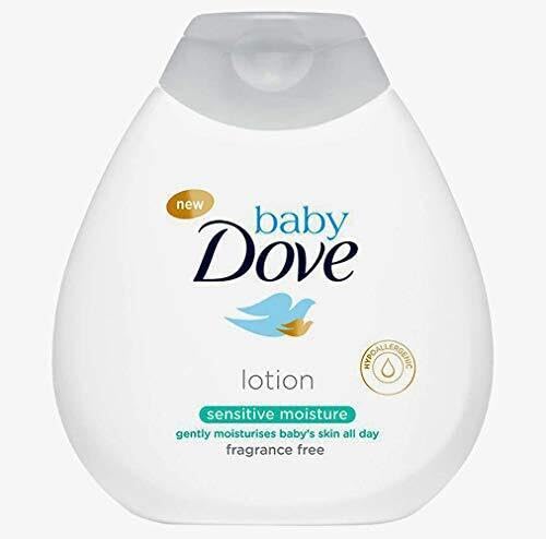 Dove Sensitive Moisture Lotion Fragrance-Free for Babies - Hydrating Hand & Body Cream - Gentle Skin Care - Pack of 3 | Perfect for Daily Baby Massage, Eczema Relief & Sensitive Skin Care