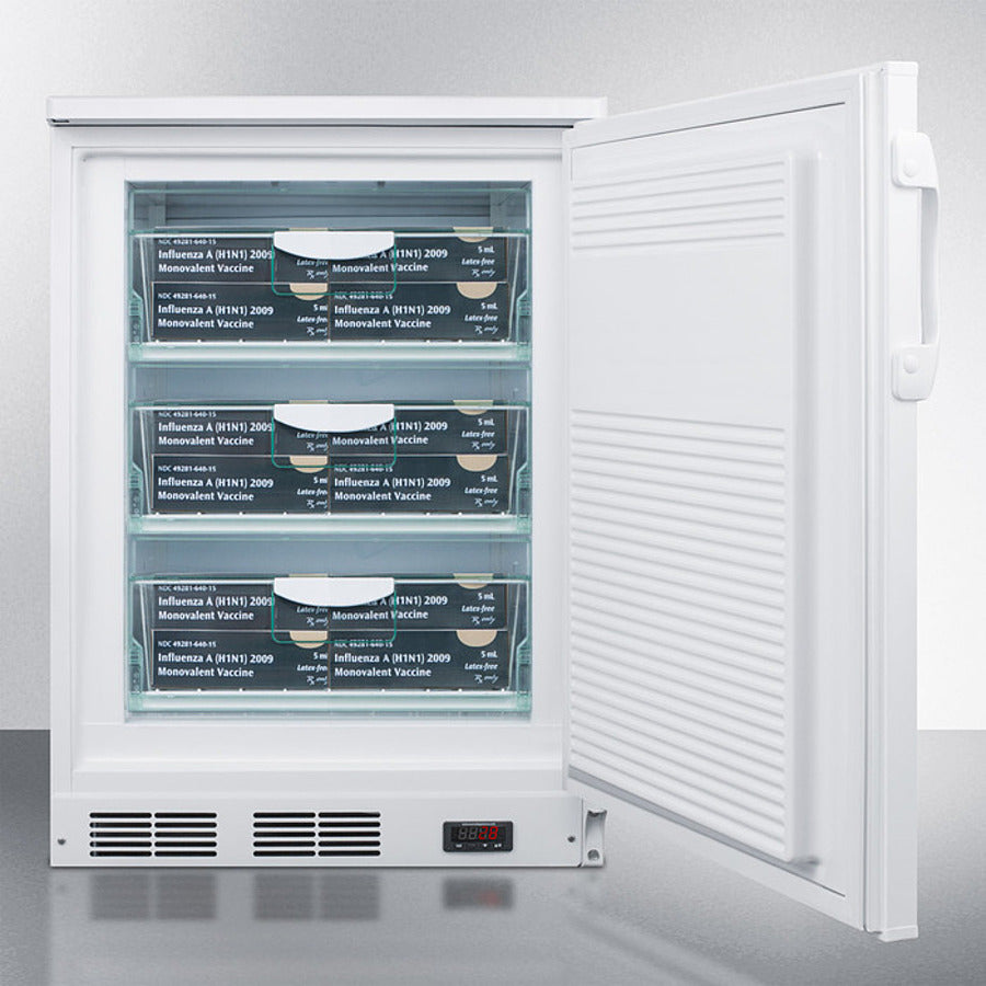 Accucold 24-Inch Wide Built-In All Refrigerator with Interior Basket Drawers - FF7LWBIVAC - Perfect for Kitchen, Basement, or Garage Storage
