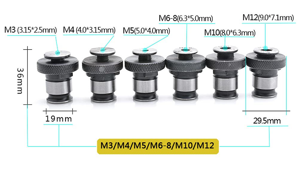 MXBAOHENG Pneumatic Tapping Machine M3-M12, 750 RPM, 1.55kg, Black - High-Speed Metal Threading Tool for DIY, Automotive & Industrial Applications