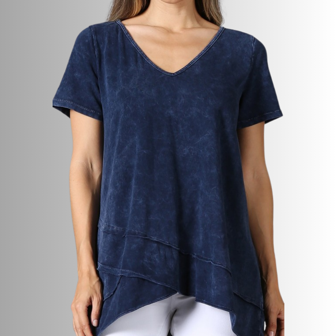 Soft & Comfortable Women's Cotton V-Neck T-Shirt - Breathable Casual Top for Everyday Wear, Lounge & Outings