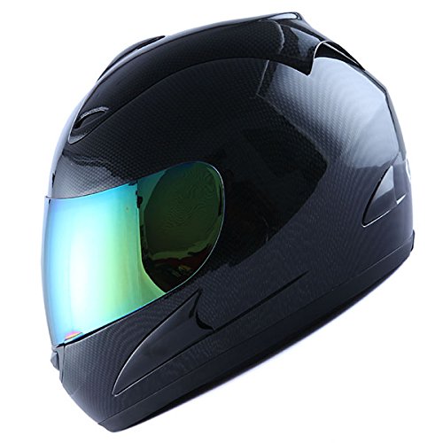 WOW Motorcycle Street Bike Full Face Helmet with Bluetooth Headset - Racing Star Blue | Lightweight DOT Certified for Safety | Perfect for Commuting, Racing & Long Rides