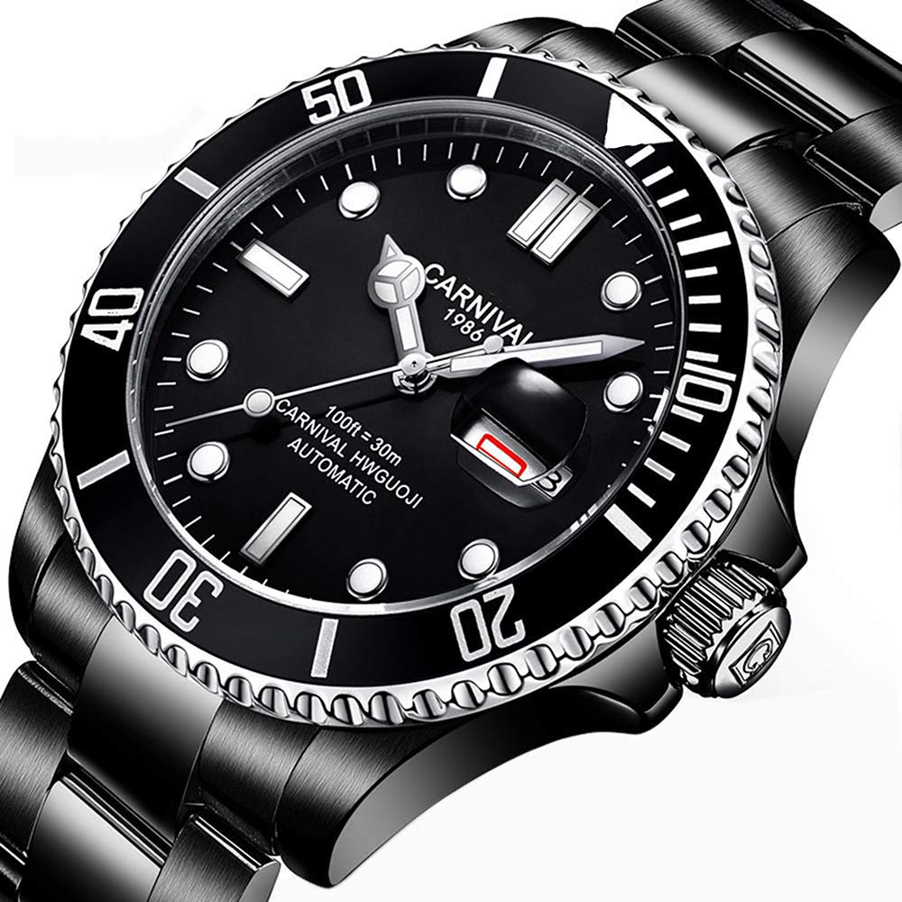 MASTOP Men's Automatic Diver Watch with Rotating Bezel - Classic Analog Luxury Dress Watch with Day & Week Display | Perfect for Business, Formal Events & Everyday Wear