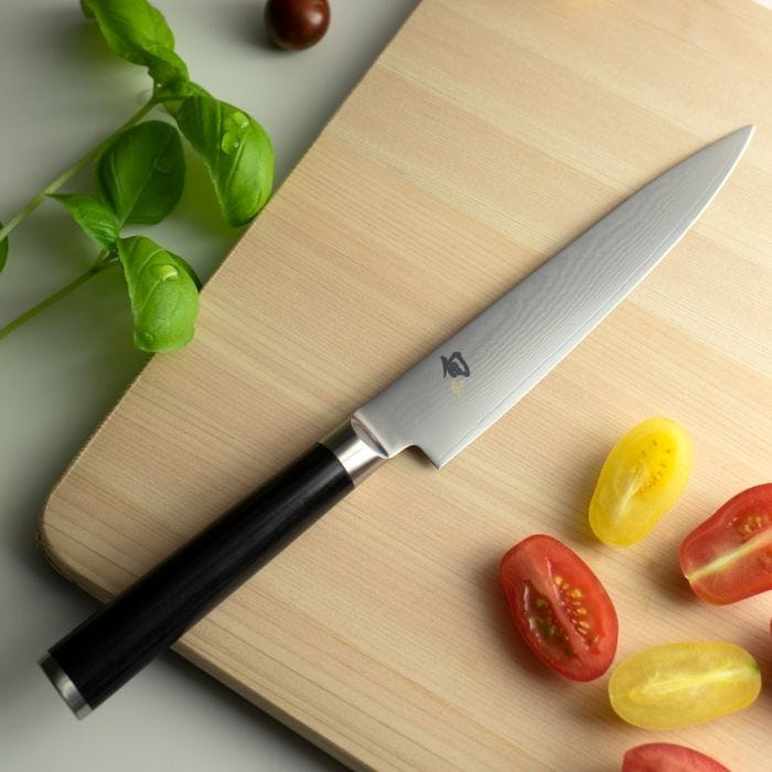 Shun 6-Inch Utility Knife - Premium Japanese Stainless Steel Blade for Precision Cutting - Perfect for Kitchen, Camping, and Outdoor Adventures