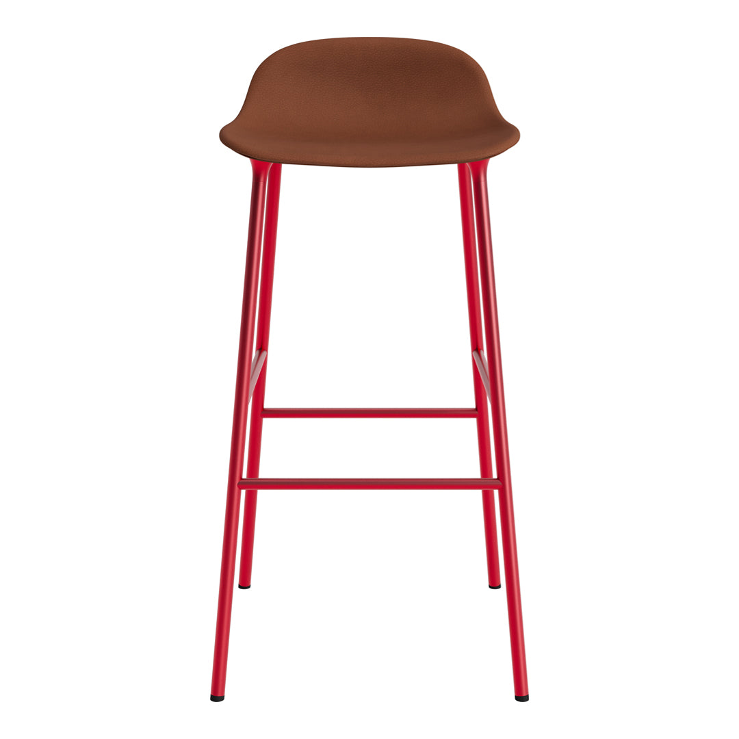 Modern Form Bar Stool with Metal Legs & Upholstered Seat - Perfect for Kitchen Islands, Home Bars & Commercial Use