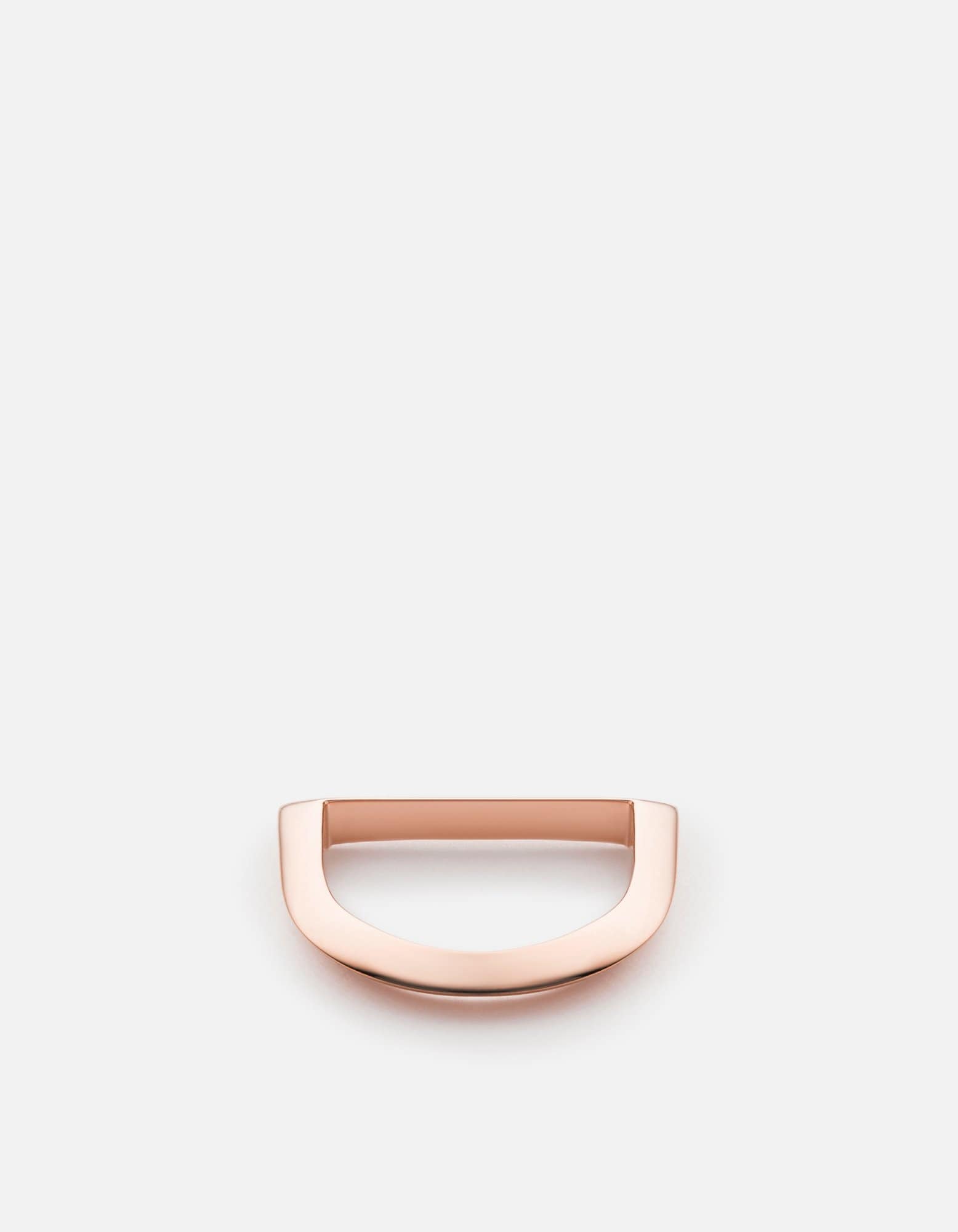 Rose Gold Plated Bar Ring for Women - Elegant Minimalist Stackable Jewelry for Everyday Wear & Special Occasions