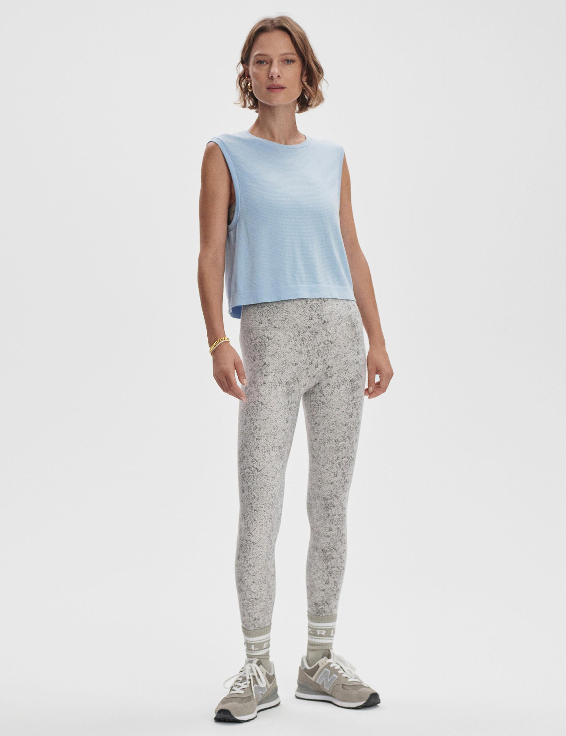 Page Seamless Crop Tank in Cashmere Blue - Soft Stretchy Yoga Top for Women | Perfect for Workouts, Lounge & Casual Wear