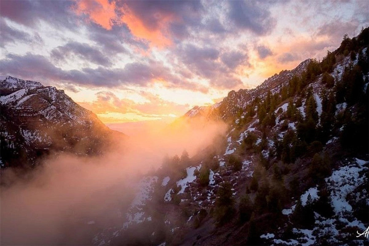 American Fork Canyon Landscape Art Print - Premium Gallery Wrap Canvas Wall Decor for Home & Office - Perfect for Living Room, Bedroom, or Office Spaces