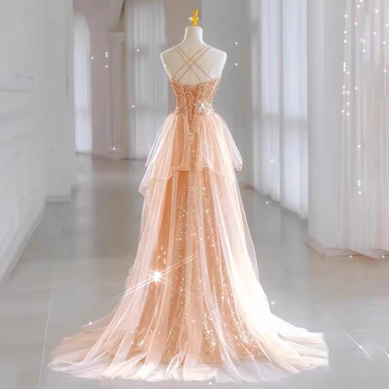 Elegant A-Line Sequin Long Prom Dress for Formal Party Gown J3087 - Perfect for Homecoming, Prom Night, Evening Galas and Special Occasions