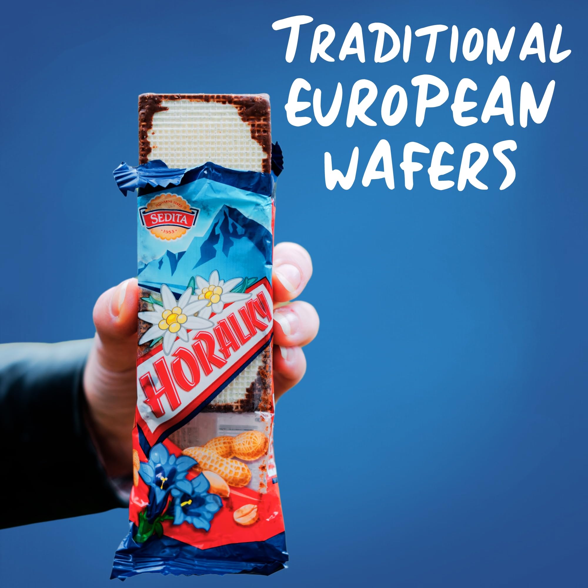 HORALKY - Authentic Czech & Slovak Peanut Butter Wafer Cookies (36-Pack) | Traditional European Candy & Snacks | Perfect for Parties, Gifts & Office Treats