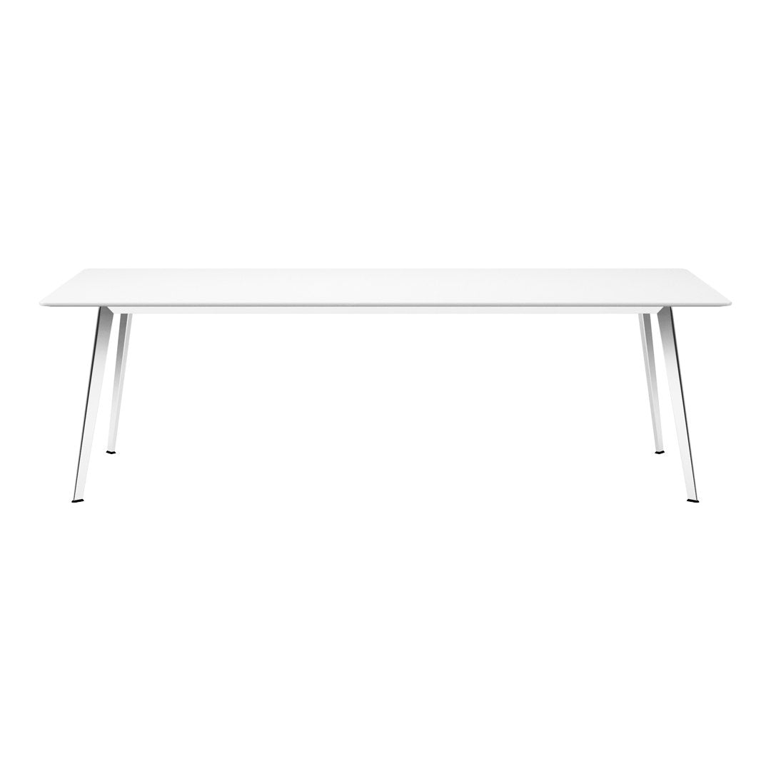JW Modern Rectangular Dining Table - Solid Wood Kitchen Table for 6-8 People - Perfect for Family Gatherings & Dinner Parties