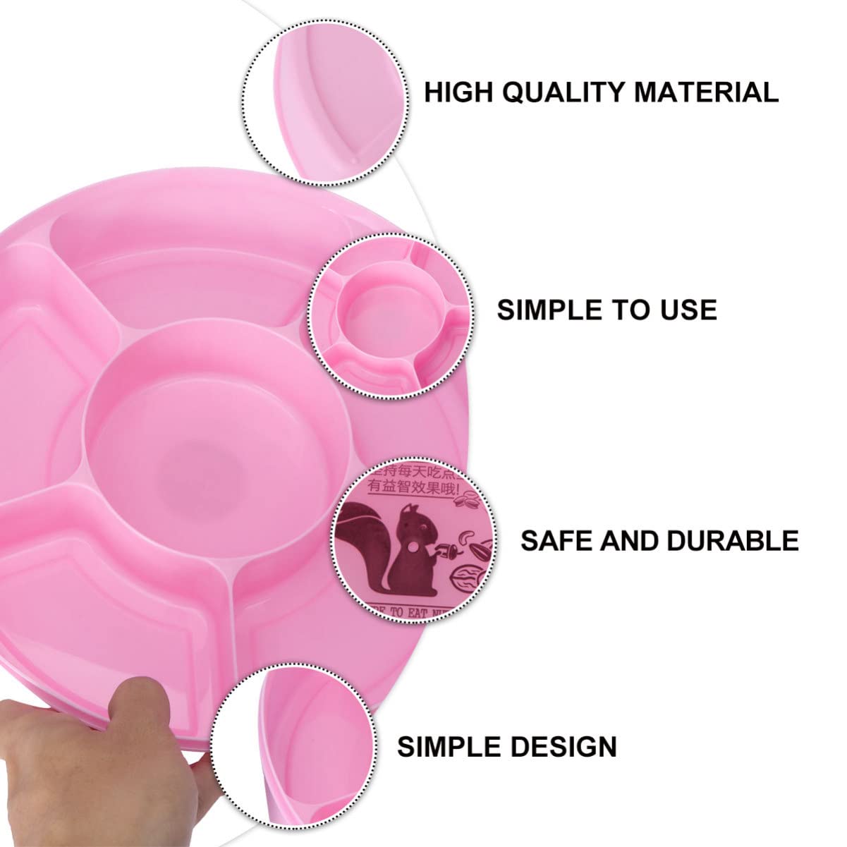 Luxshiny 2-Piece Plastic Divided Snack Serving Tray with Lids - Candy, Nut, Dried Fruit, Appetizer Storage Container | Perfect for Party Platters, Veggie Trays, and Dessert Displays (Blue)