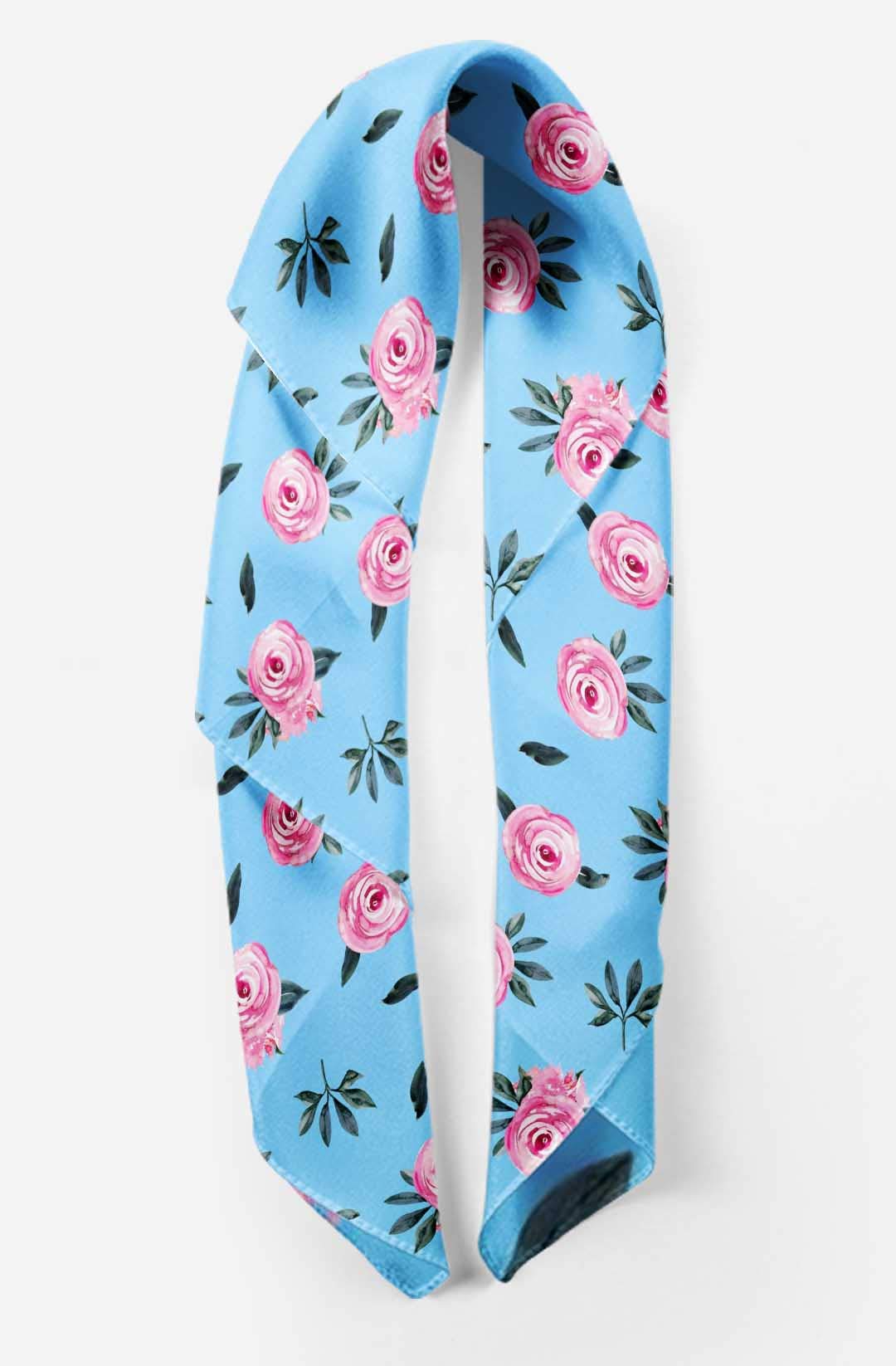 Bimba Printed Pure Silk Scarf for Women - Versatile Hair Wrap, Neck Scarf & Head Bandana - Elegant Fashion Accessory for Parties, Weddings & Everyday Wear