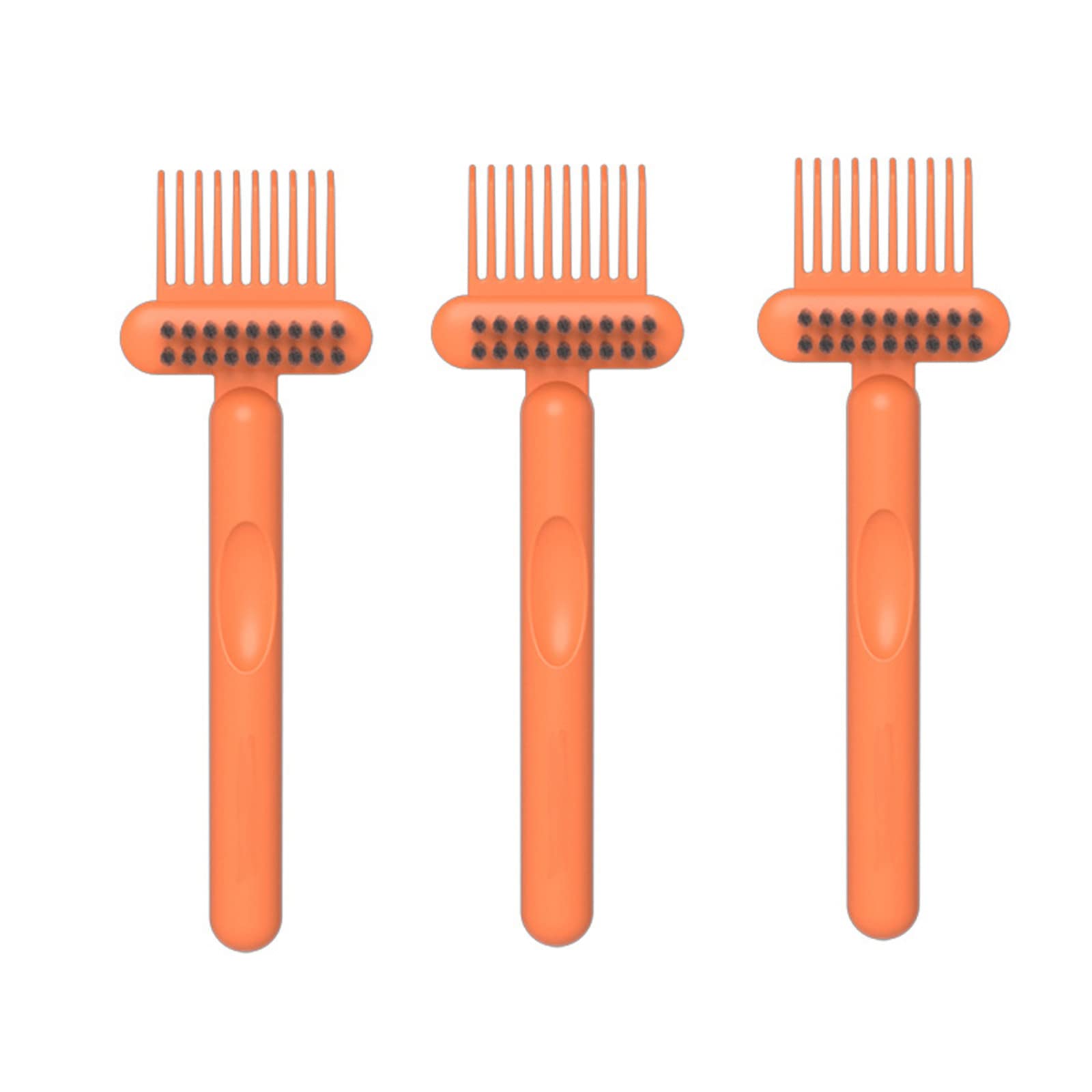2-in-1 Hair Brush Cleaner Tool - Comb Cleaning Brush & Mini Hair Remover | Portable Hairbrush Cleaner for Home & Salon Use | Removes Hair & Dust from Combs (3 Pack) | Perfect for Daily Grooming & Professional Salon Maintenance