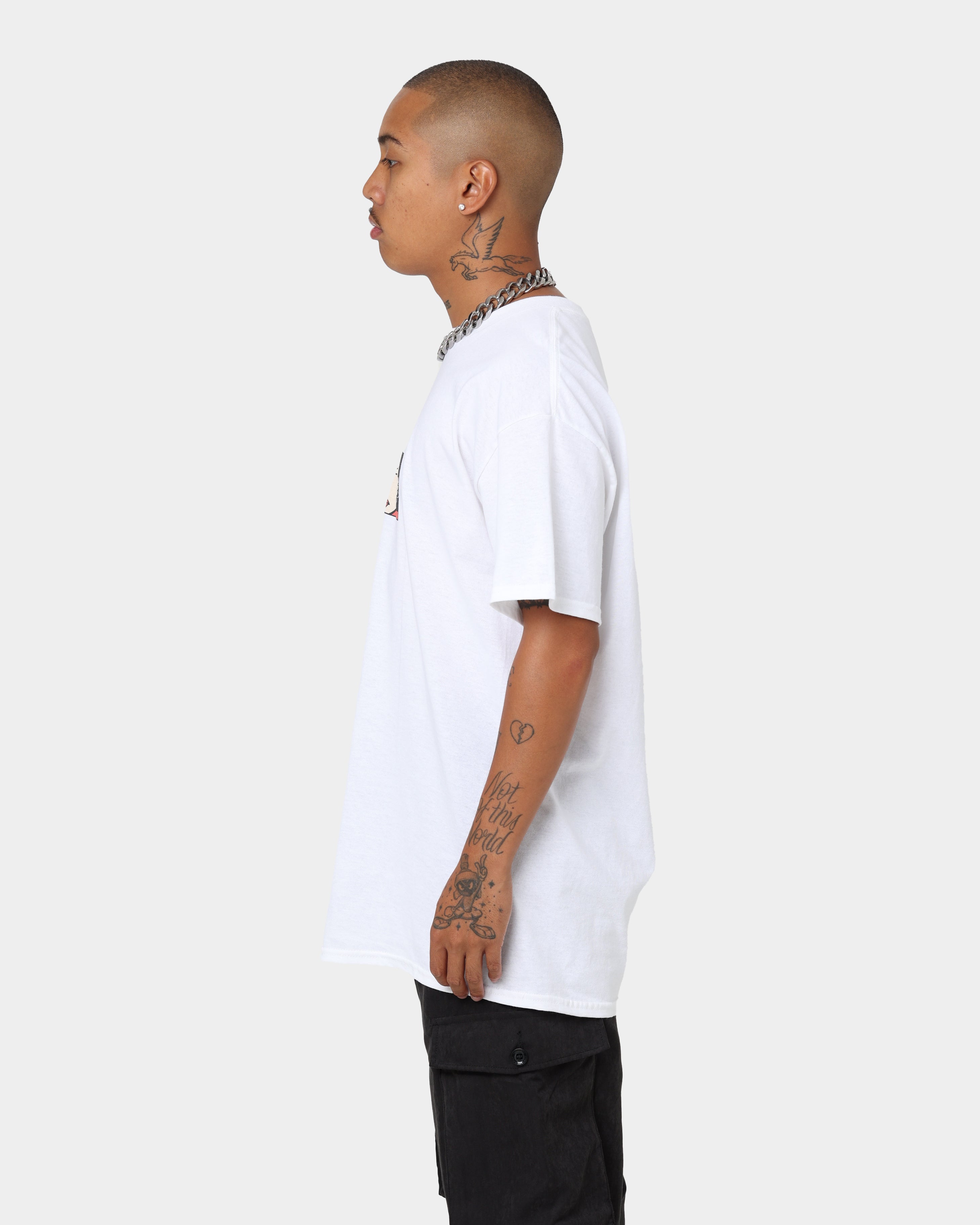 American Thrift X Daria Girls' Graphic T-Shirt - White Cotton Tee for Casual Wear & Street Style Outfits