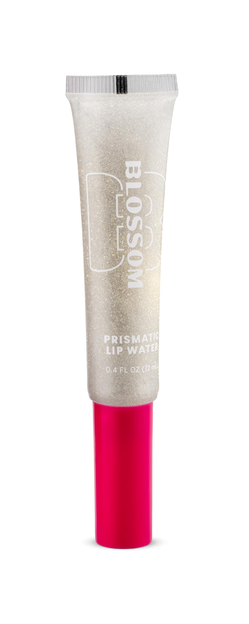 Blossom Hydrating Lip Gloss Serum with Jojoba Oil - Moisturizing Lip Water Balm for Dry & Cracked Lips - Clear Shimmery Pearlescent Lip Treatment for Women & Girls (0.4oz) - Perfect for Daily Hydration, Night Care & Makeup Looks