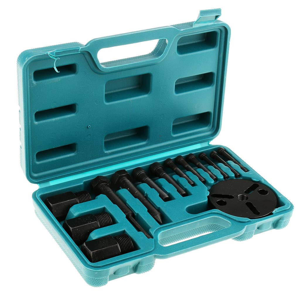 14-Piece A/C Compressor Clutch Remover and Installer Tool Kit - Professional Automotive Air Conditioning Repair Set for Mechanics (Perfect for AC System Maintenance & Clutch Replacement)