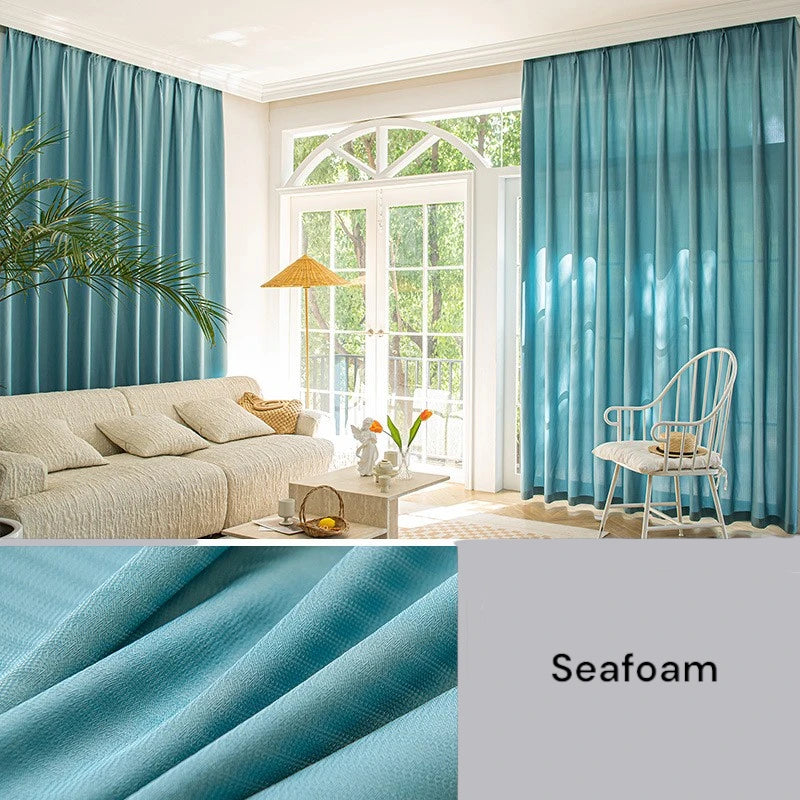 Anna White Polyester Blackout Curtains - Scratch Resistant & Light Filtering Custom Window Treatments for Living Room, Bedroom & Nursery