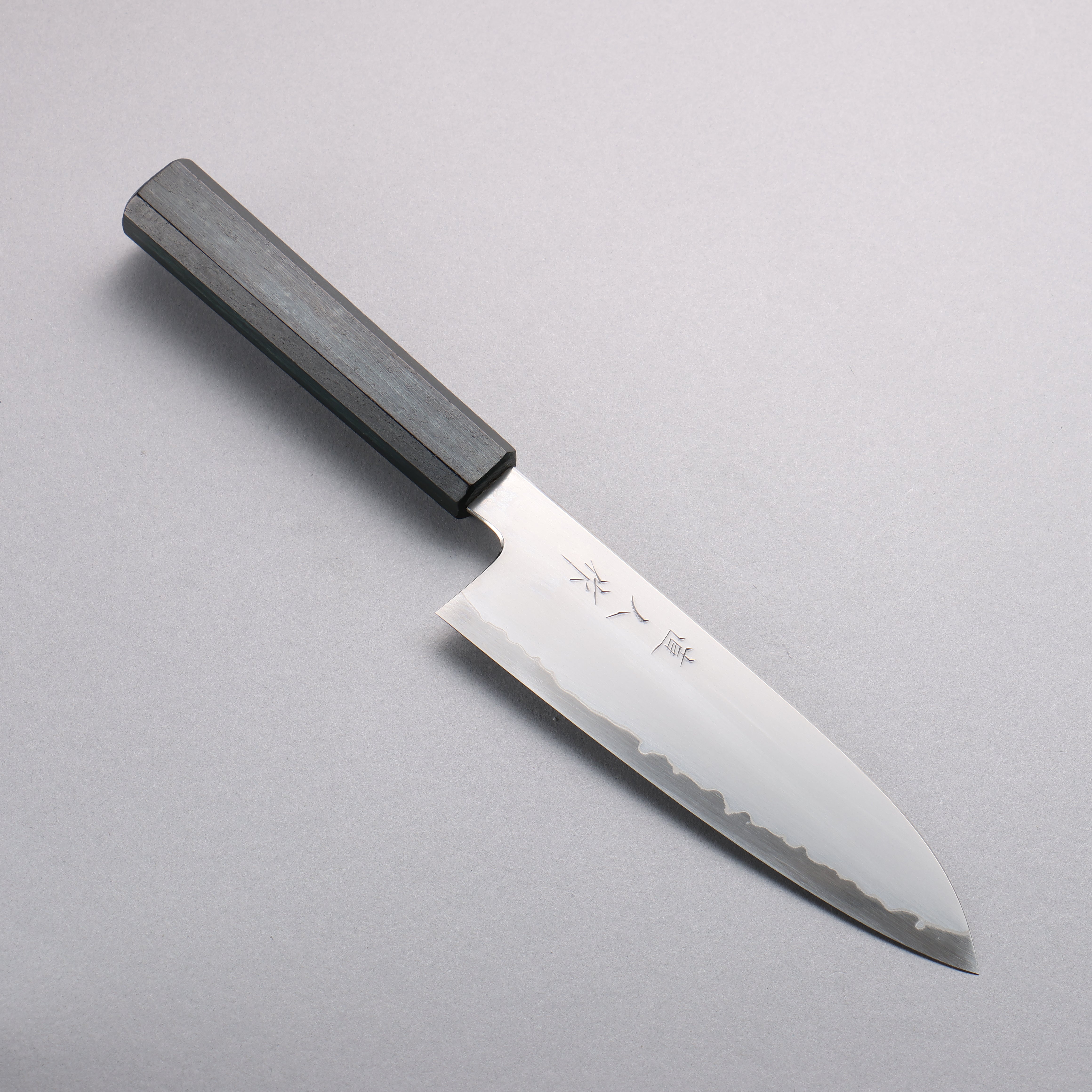 Premium SG2 Kasumitogi Santoku Knife 170mm with Indigo-Dyed Oak Handle – Japanese Chef Knife for Slicing, Dicing & Mincing – Perfect for Home Cooks & Professional Kitchens