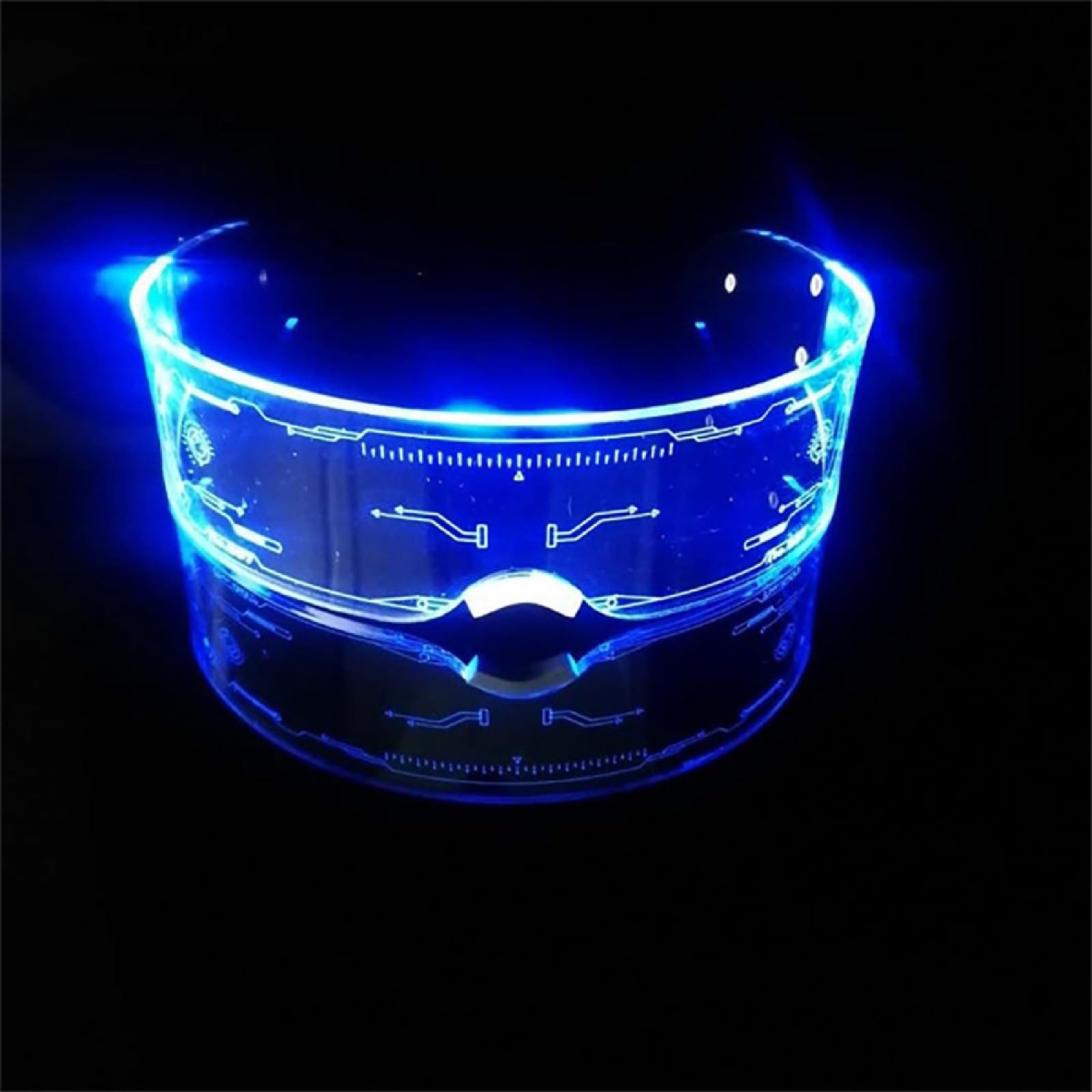 Cyberpunk LED Light Up Glasses - 7 Color Changing Futuristic Glasses for Men & Women | Perfect for Halloween, Christmas, Rave Parties & Cosplay Events