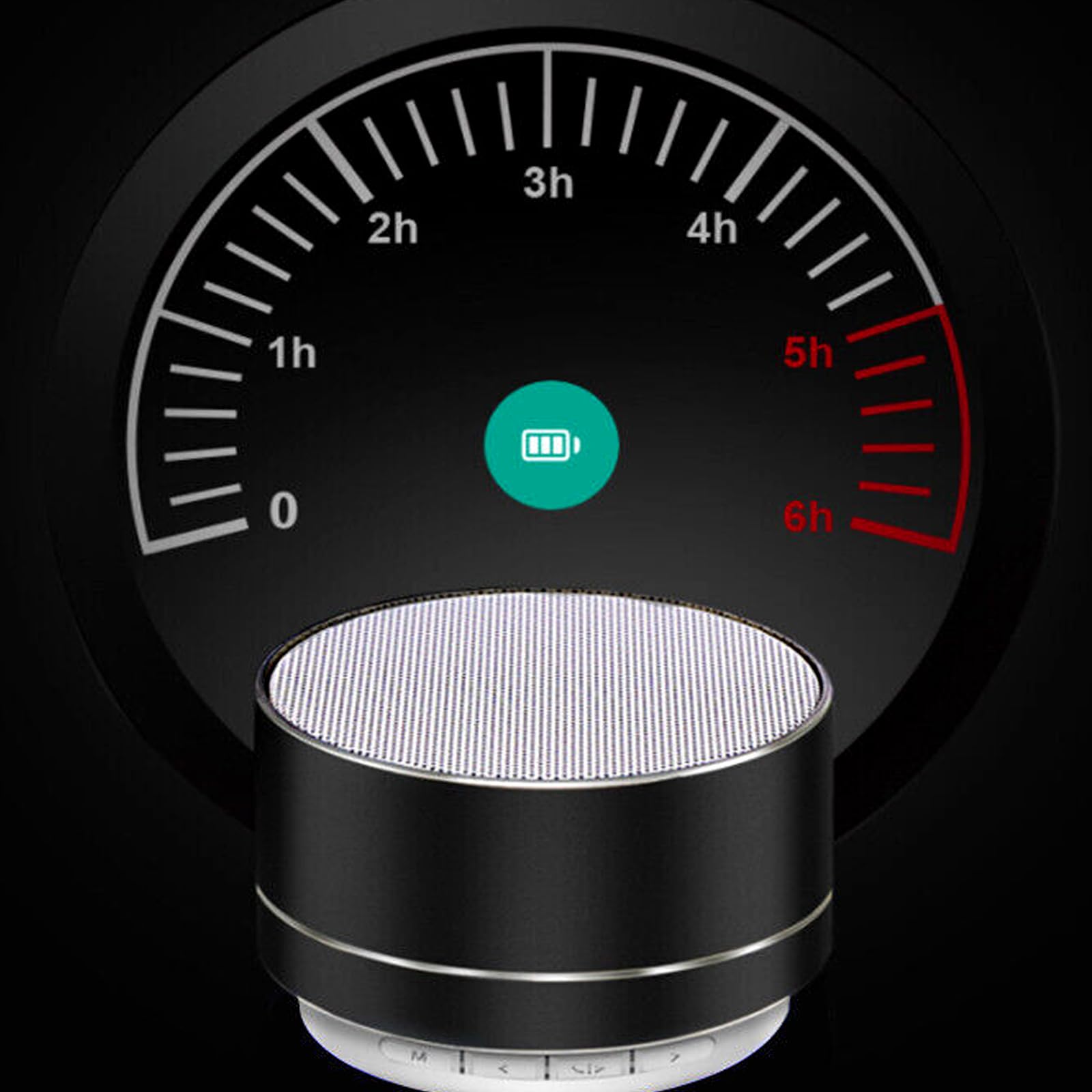 NTEK Mini Portable Bluetooth Speaker - Wireless Outdoor Speaker with Noise-Cancelling Microphone, Compact & Powerful Sound for Car, Bike, Hiking, Beach, Shower & Travel (Black) | Perfect for Camping, Pool Parties & Home Use