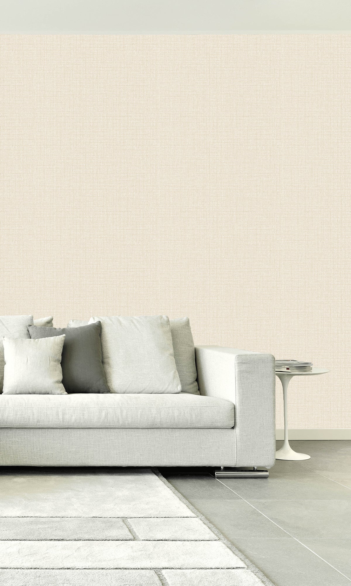 Premium Fawn Linen Textured Vinyl Wallpaper Roll - Self-Adhesive Peel & Stick (C7609) for Living Room, Bedroom, Office Decor