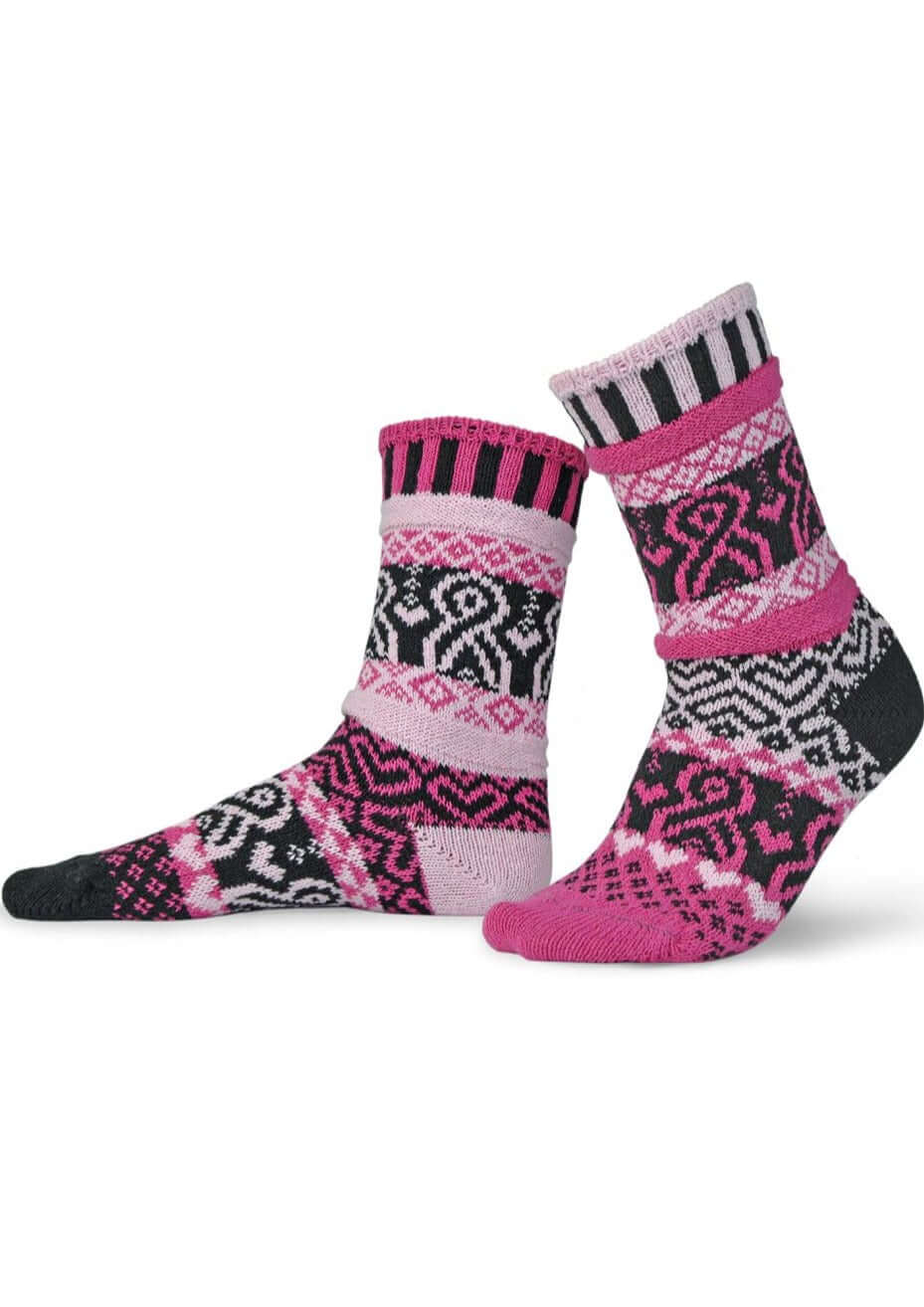 PINKTOBER Women's Knitted Crew Socks - Soft & Warm Winter Socks Made in USA - Perfect for Casual Wear, Gifts & Cold Weather Comfort