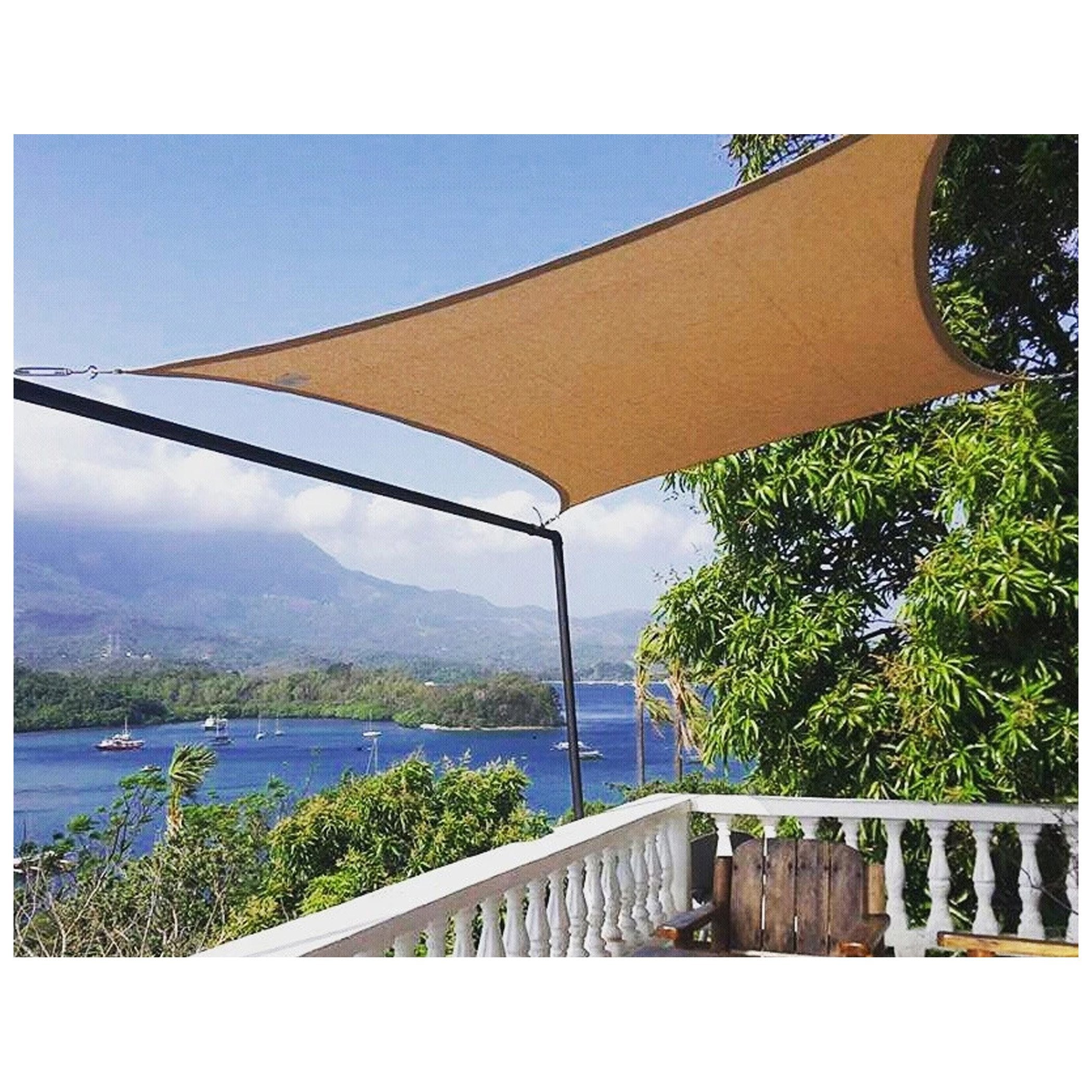 Al Fresco Sail Shade PRO Rectangle 7.0 x 5.0 m - Premium Outdoor Sun Shade Canopy for Patio, Garden, and Poolside - UV Protection & Weather Resistant