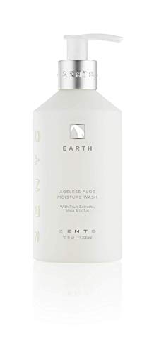 Zents Moisturizing Hand and Body Wash - Organic Shea Butter & Aloe Vera for Dry Skin, Anti-Aging Cleanser, Earth Fragrance, 10 fl oz | Gentle Hydration for Daily Shower & Spa Relaxation