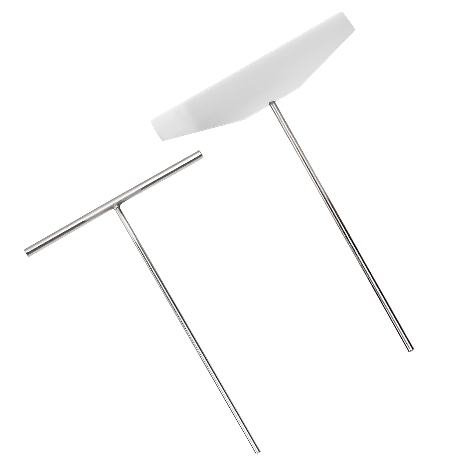 Stainless Steel Crepe Spreader & Spatula Kit - 7 Inch T-Shaped Metal Crepe Maker Tool (2Pcs Large Set) - Perfect for Making French Crepes, Pancakes & Desserts at Home or Professional Kitchens