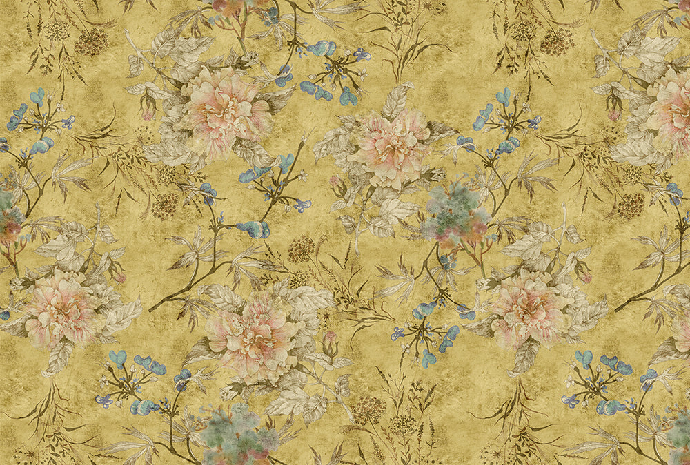 Walls by Patel 2 Tender Blossoms Wallpaper - Floral Peel and Stick Wallpaper for Bedroom, Living Room & Nursery Decor - Self-Adhesive Removable Wall Mural