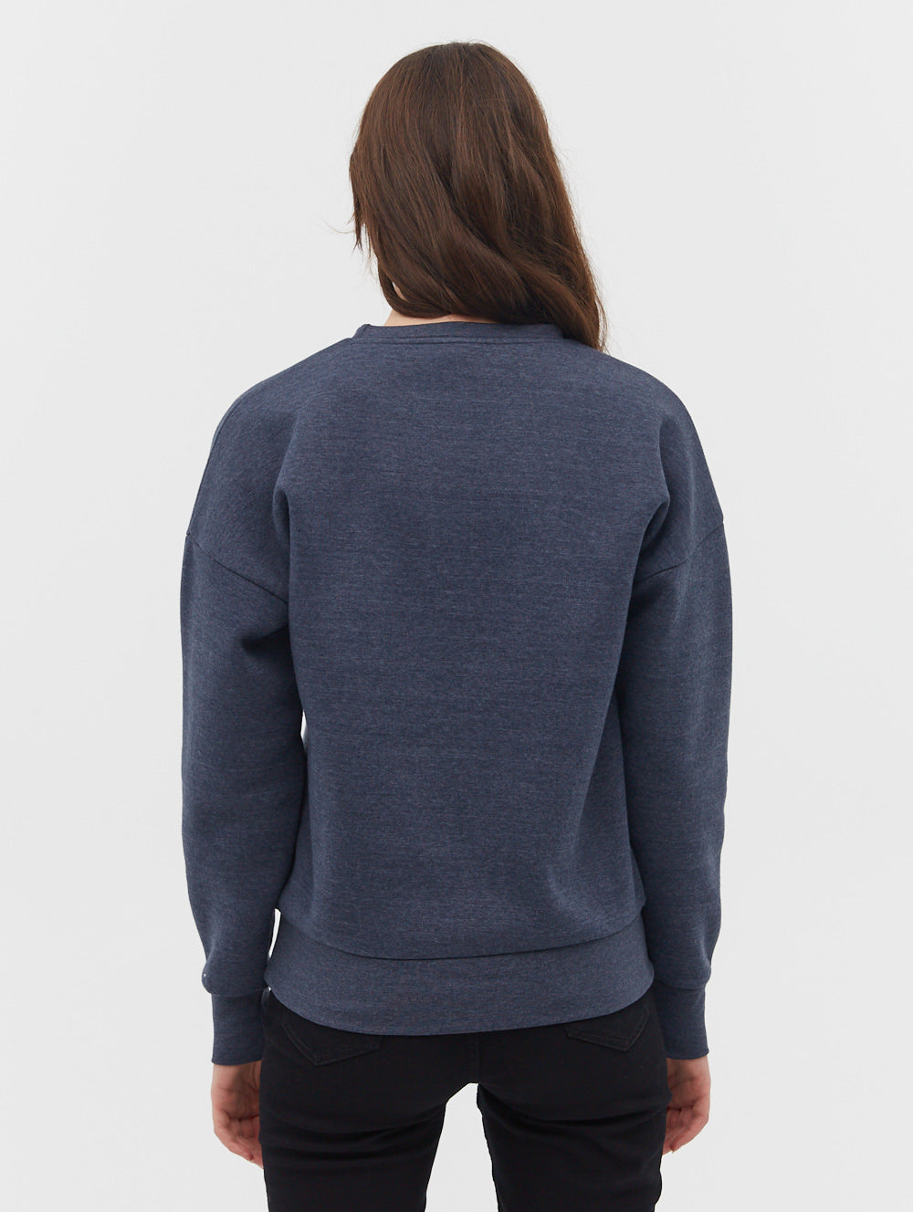 Avyanna Embroidered Logo Crewneck Sweatshirt for Women - Soft Cotton Pullover with Stylish Design - Perfect for Casual Outfits, Lounge Wear & Street Style Fashion
