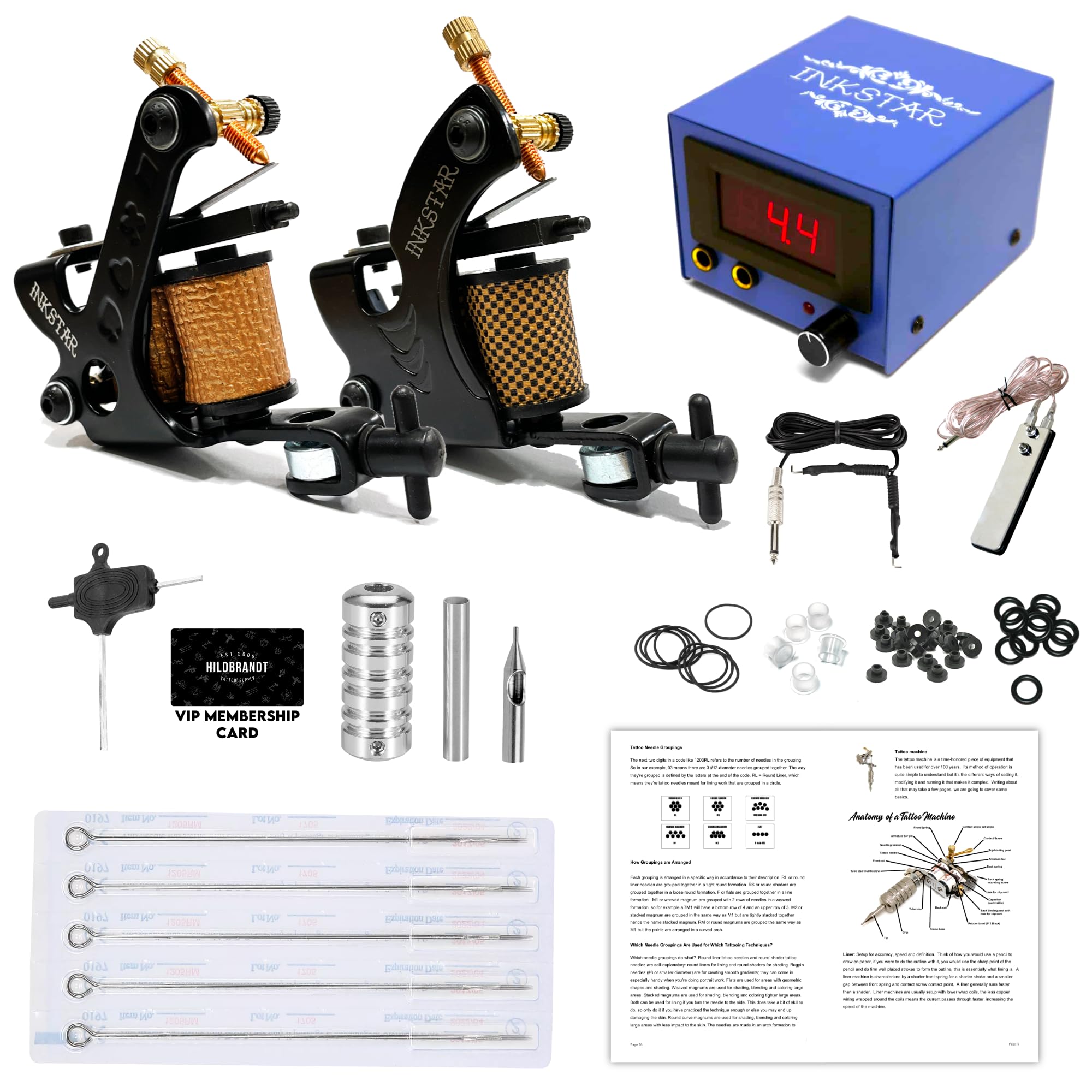 Professional Tattoo Kit with Inkstar Tattooing Set - Complete Starter Tattoo Machine Kit (TKI2DORIG, Small) for Home & Studio Use, Perfect for Beginners & Artists