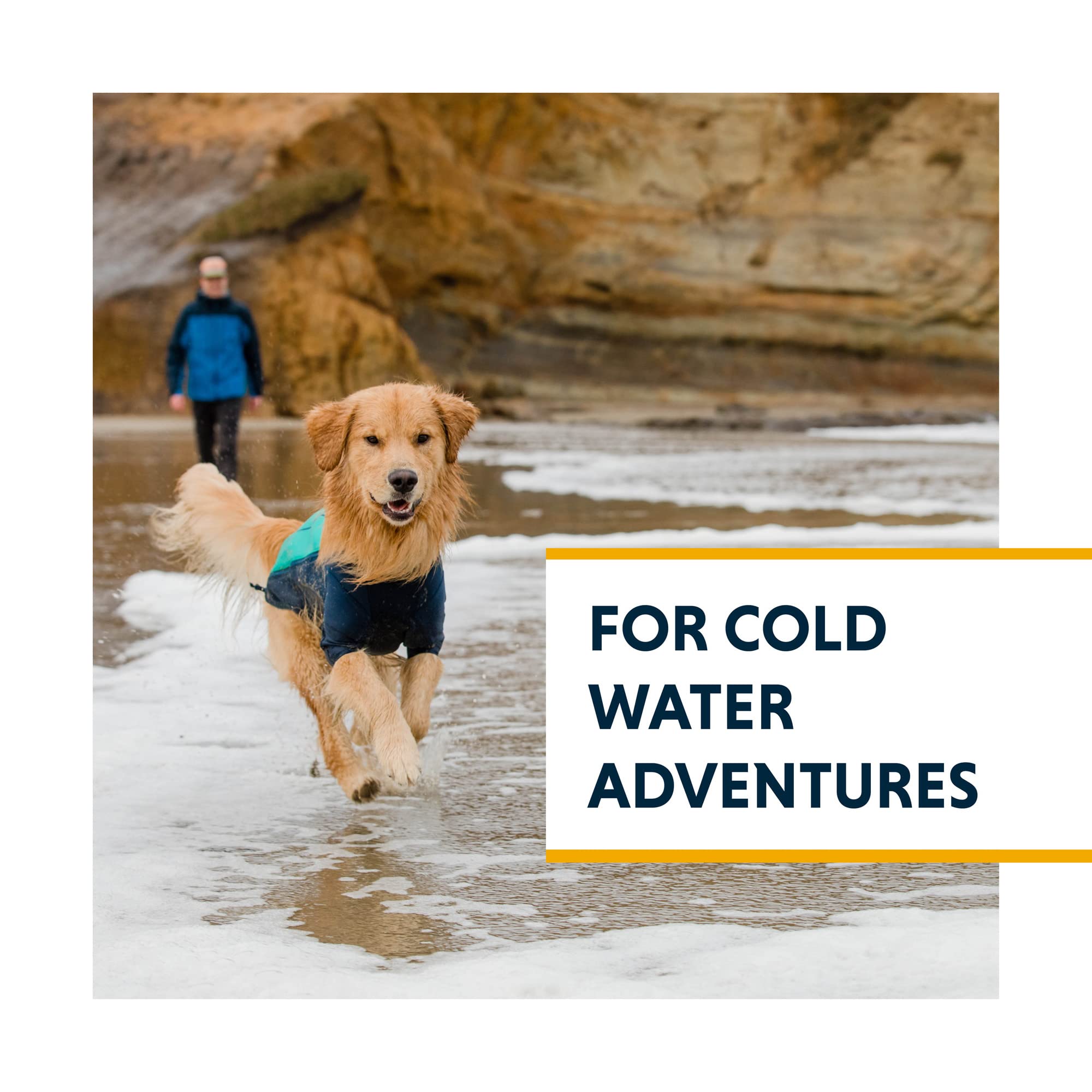 Ruffwear Undercoat Water Dog Jacket - Insulated Amphibious Gear for Cold Water Swimming - Campfire Orange Small - Perfect for Winter Adventures & Water Activities