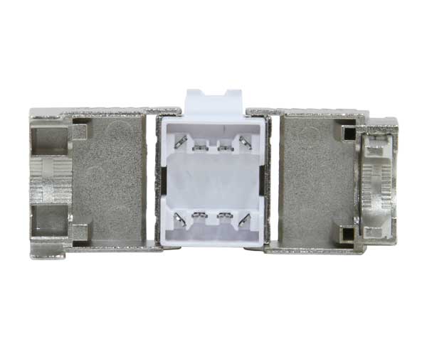 CAT8 Keystone Jack Shielded - High Density 40G 2GHz Toolless 180-Degree Network Connector for Home/Office Data Center & Server Room Wiring