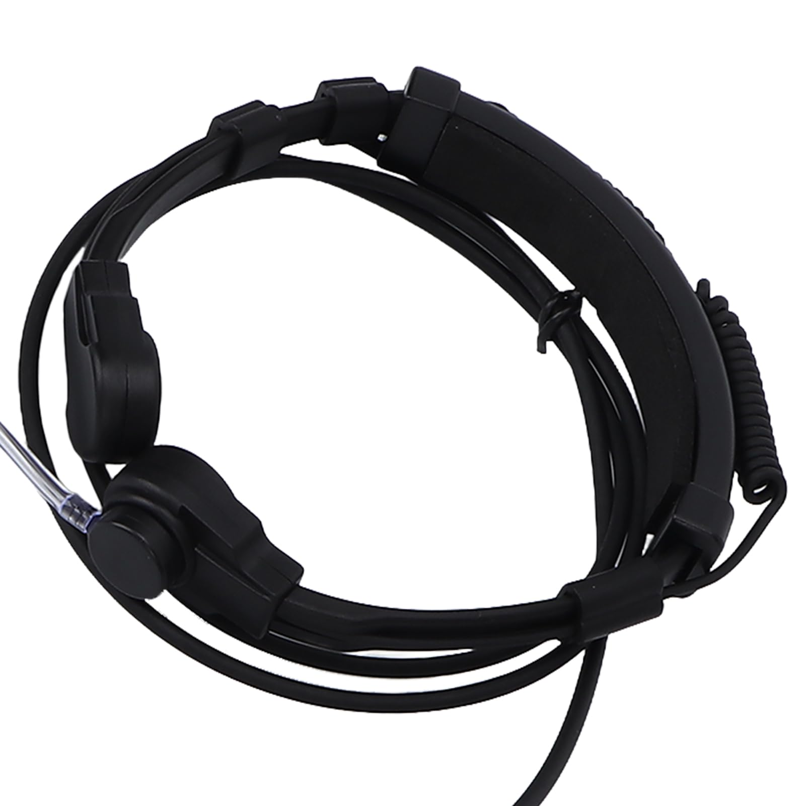 7.1mm Throat Mic Earpiece with U94 PTT - Retractable Talkie Headset for Motorola XIR P8268 P8668 - Hands-Free Communication for Security, Construction & Outdoor Activities