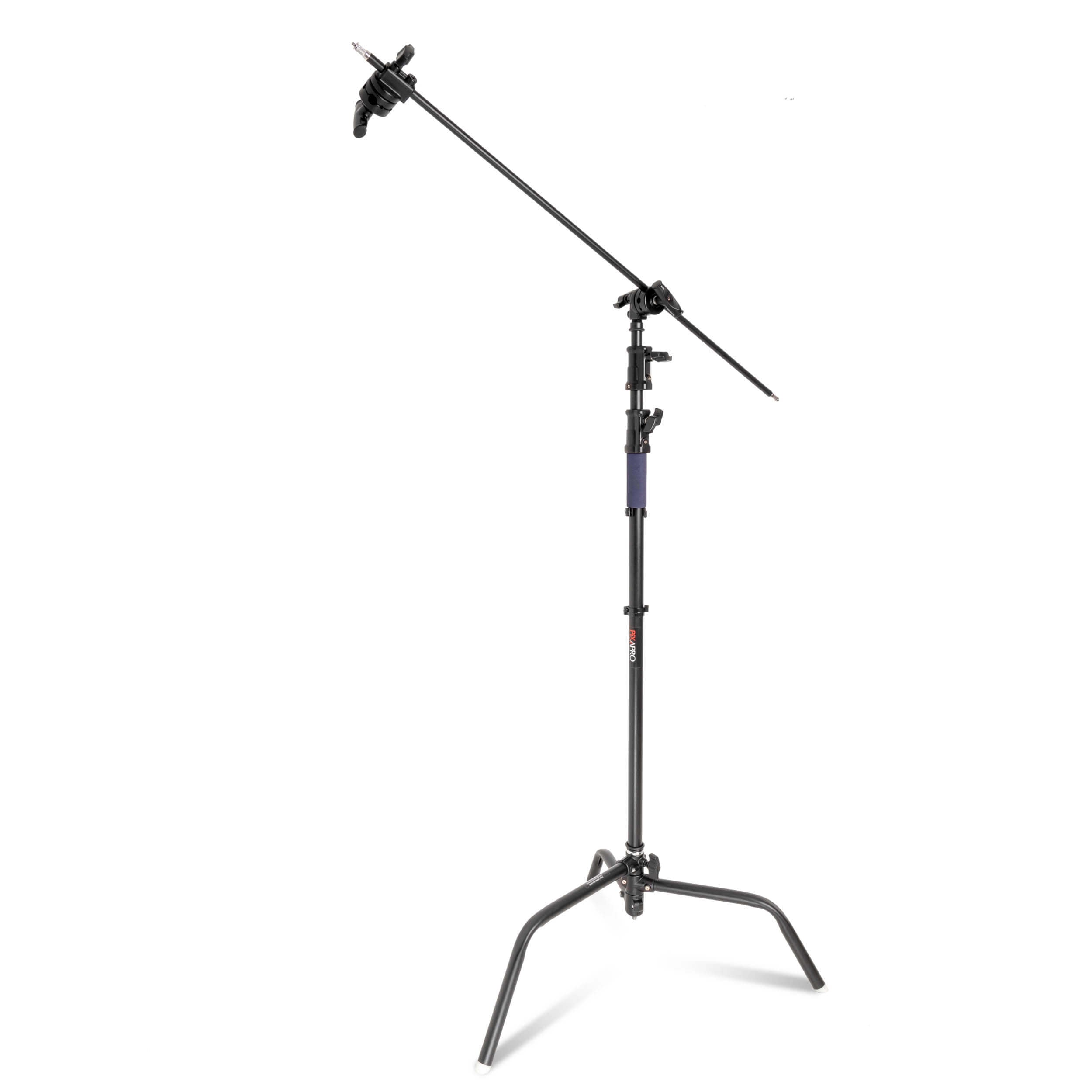 Professional C Stand with Detachable Turtle Base Grip & Arm Set - Matte Black Photography Lighting Stand for Studio, YouTube Videos & Film Production