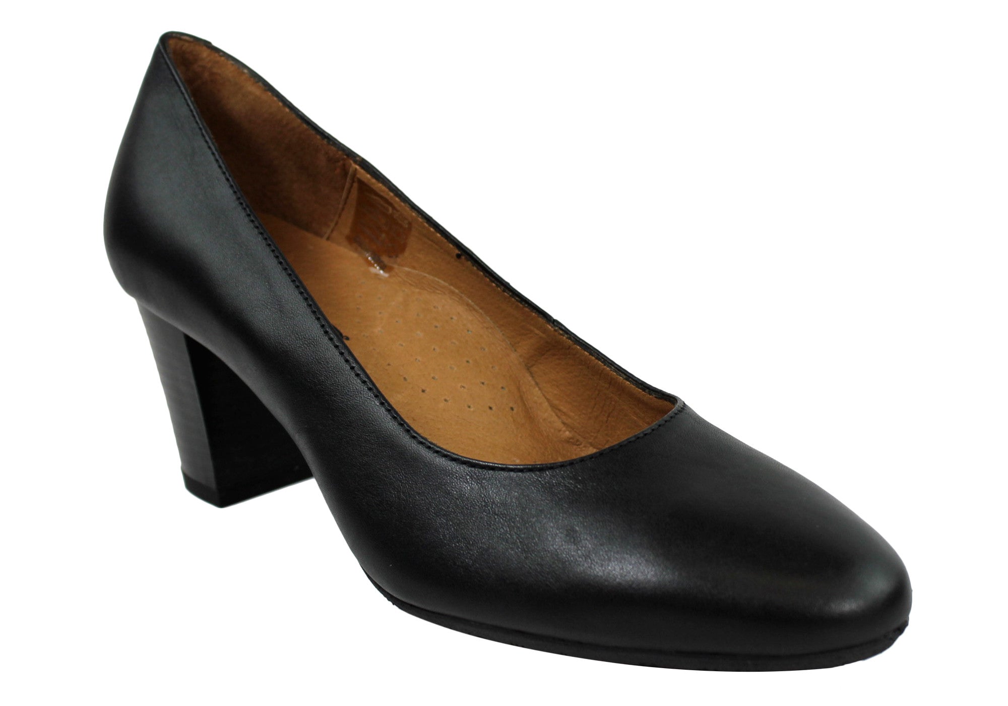 Women's Classic Leather Court Shoes for Aerobics & Hostess - Made in Portugal | Comfortable & Stylish for Dance, Work & Casual Wear