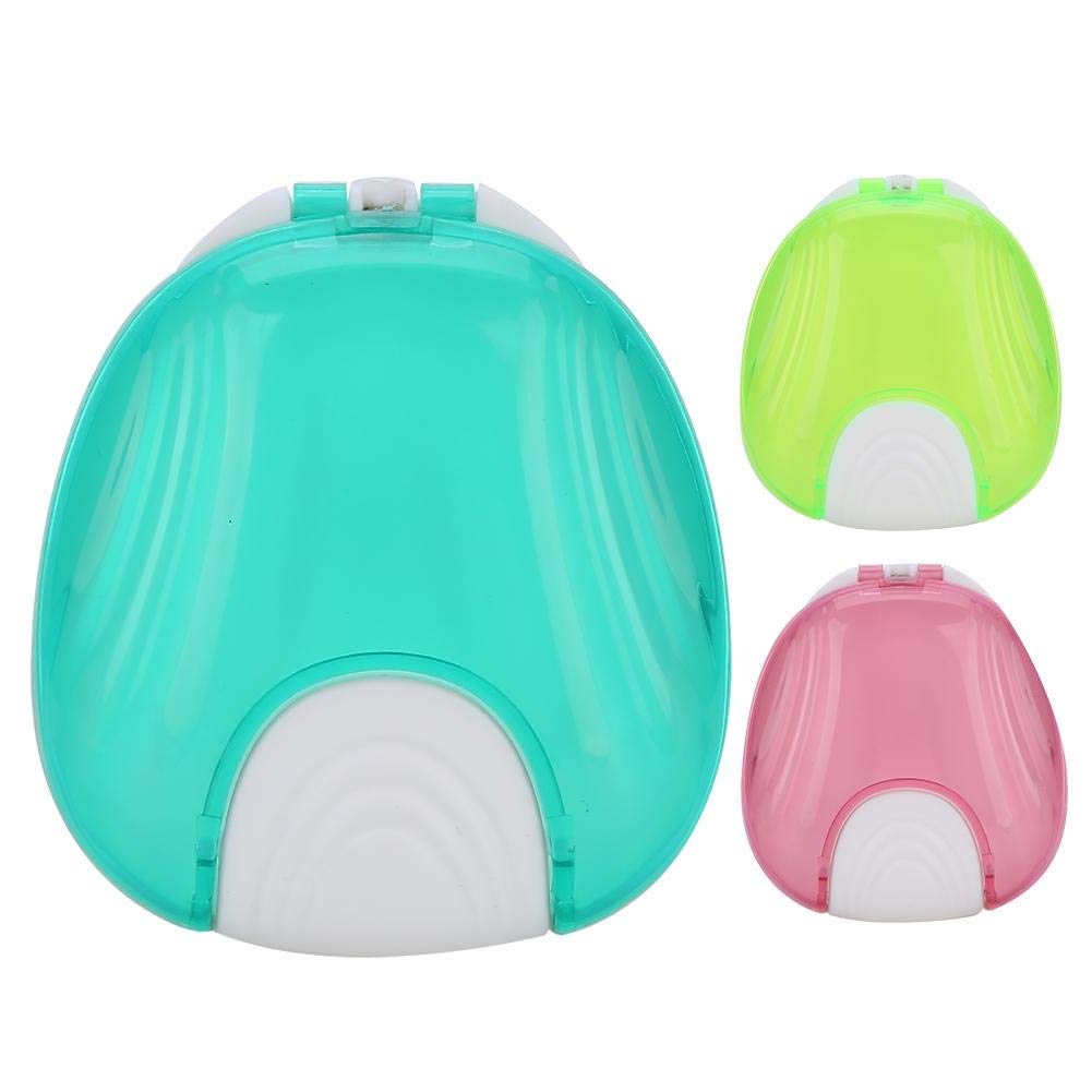 Denture Storage Box for Braces & Orthodontic Retainers - Large Portable Denture Case with Secure Lid for Travel & Home Use