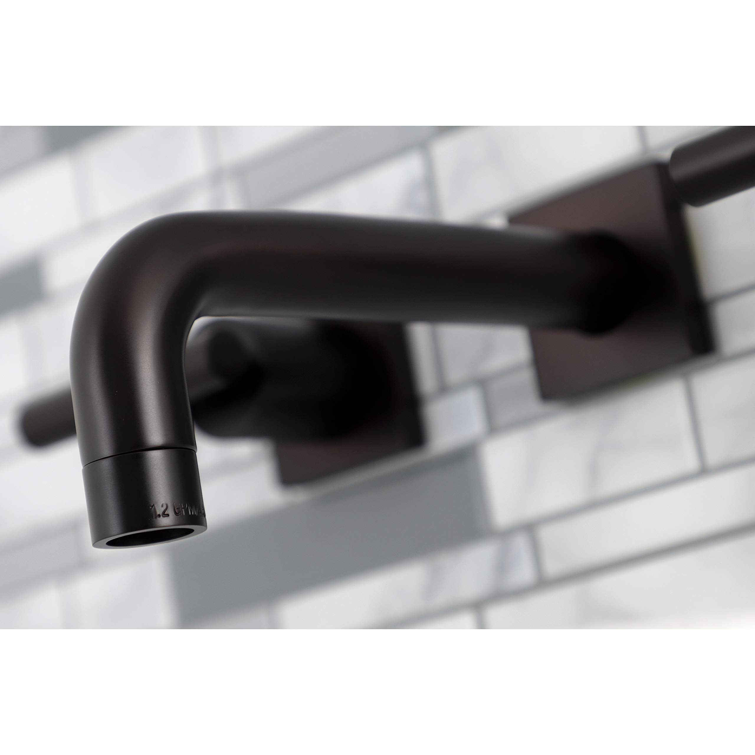 Kingston Brass KS6125CML Manhattan 7-Inch Oil Rubbed Bronze Bathroom Faucet - Perfect for Modern Vanities and Powder Rooms