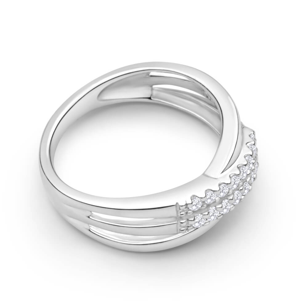 9ct White Gold 1/4 Carat Diamond Engagement Ring for Women - Elegant Wedding Band & Anniversary Gift for Her