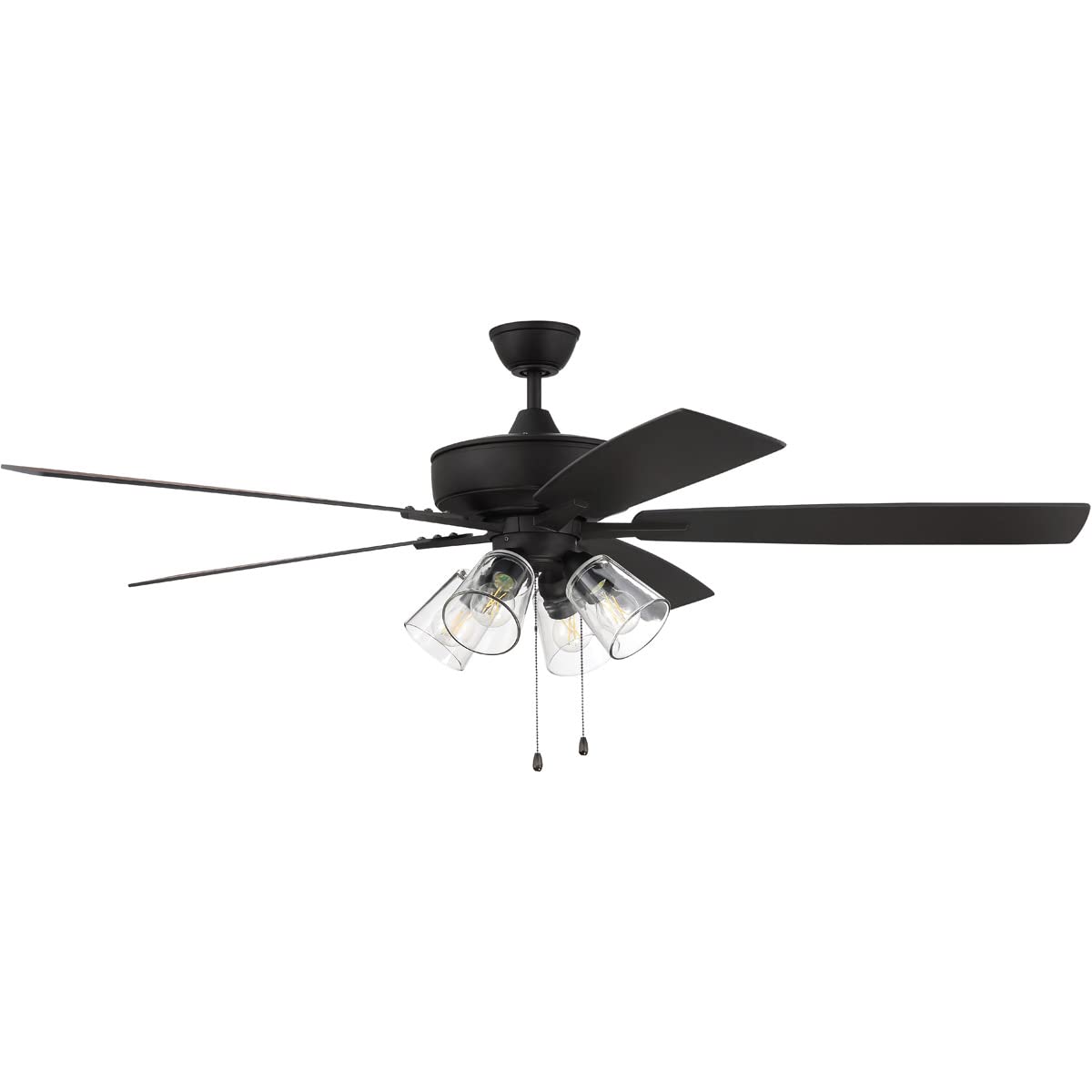 Craftmade S104ESP5-60ESPWLN 60 Inch Super Pro Ceiling Fan with LED Light Kit, Pull Chain Control & 5 Reversible Espresso/Walnut MDF Blades - Perfect for Living Room, Bedroom or Outdoor Covered Patio