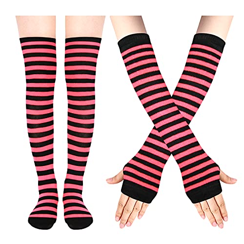 Black Pink Striped