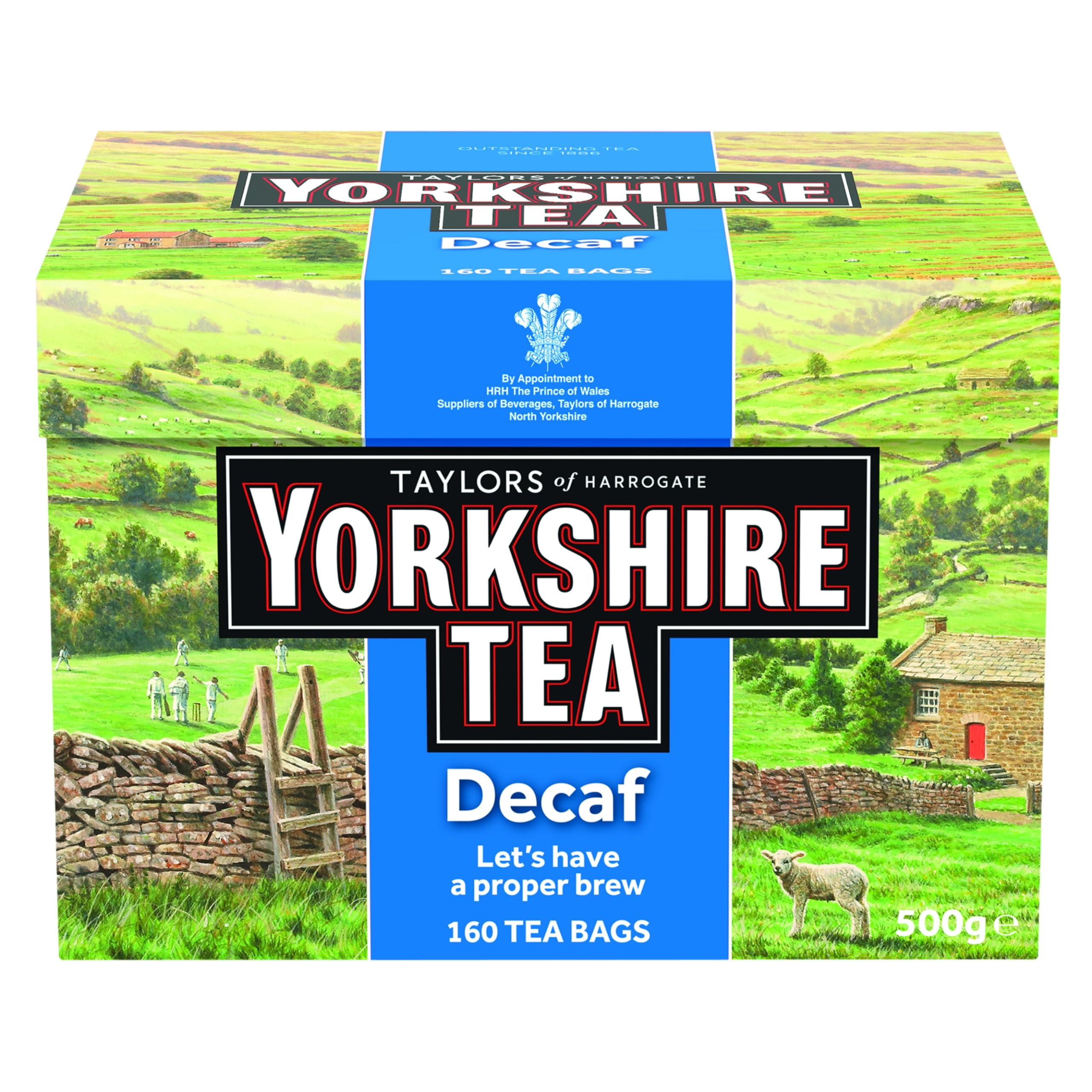 Taylors of Harrogate Yorkshire Decaffeinated Tea Bags - 160 Count | Premium British Black Tea for Relaxation & Evening Enjoyment
